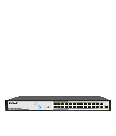 D-LINK DES-F1026P-E 250M 24 Port Unmanaged Fast Ethernet PoE Switch